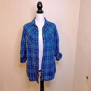 Duluth Trading Co Women’s Oversized Plaid Flannel Shirt  Size Small NWOT
